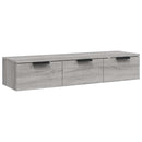 vægskab 102x30x20 cm konstrueret træ grå sonoma-eg