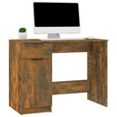 skrivebord 100x50x75 cm konstrueret træ røget egetræsfarve