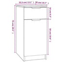 skrivebord 33,5x50x75 cm konstrueret træ røget egetræsfarve