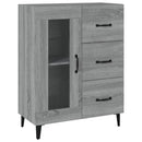 skænk 69,5x34x90 cm konstrueret træ grå sonoma-eg