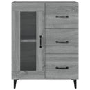 skænk 69,5x34x90 cm konstrueret træ grå sonoma-eg