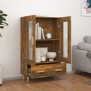skab 70x31x115 cm konstrueret træ røget egetræsfarve