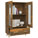 skab 70x31x115 cm konstrueret træ røget egetræsfarve