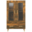 skab 70x31x115 cm konstrueret træ røget egetræsfarve