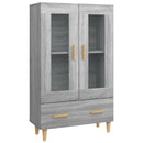 skab 70x31x115 cm konstrueret træ grå sonoma-eg
