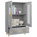 skab 70x31x115 cm konstrueret træ grå sonoma-eg