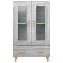 skab 70x31x115 cm konstrueret træ grå sonoma-eg