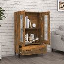 skab 70x31x115 cm konstrueret træ røget egetræsfarve
