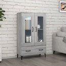 skab 70x31x115 cm konstrueret træ grå sonoma-eg