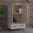 skab 70x31x115 cm konstrueret træ grå sonoma-eg