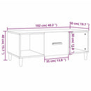 sofabord 102x50x40 cm konstrueret træ røget egetræsfarve