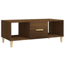 sofabord 102x50x40 cm konstrueret træ brun egetræsfarve