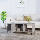 sofabord 102x50x40 cm konstrueret træ grå sonoma-eg