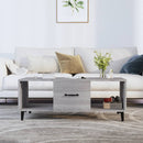 sofabord 102x50x40 cm konstrueret træ grå sonoma-eg