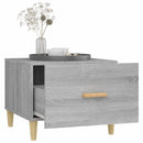 sofaborde 2 stk. 50x50x40 cm konstrueret træ grå sonoma-eg