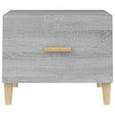 sofaborde 2 stk. 50x50x40 cm konstrueret træ grå sonoma-eg