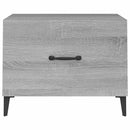 sofaborde med metalben 2 stk. 50x50x40 cm grå sonoma-eg