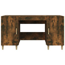 skrivebord 140x50x75 cm konstrueret træ røget egetræsfarve