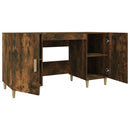 skrivebord 140x50x75 cm konstrueret træ røget egetræsfarve