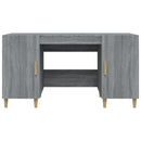 skrivebord 140x50x75 cm konstrueret træ grå sonoma-eg
