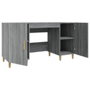 skrivebord 140x50x75 cm konstrueret træ grå sonoma-eg
