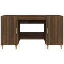 skrivebord 140x50x75 cm konstrueret træ brun egetræsfarve