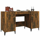 skrivebord 140x50x75 cm konstrueret træ røget egetræsfarve