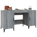 skrivebord 140x50x75 cm konstrueret træ grå sonoma-eg