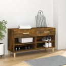 skoreol 102x35x55 cm konstrueret træ røget egetræsfarve