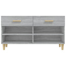 skoskab 102x35x55 cm konstrueret træ grå sonoma-eg