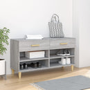skoskab 102x35x55 cm konstrueret træ grå sonoma-eg