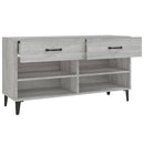 skoreol 102x35x55 cm konstrueret træ grå sonoma-eg