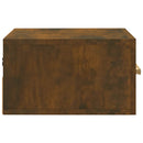 væghængt sengebord 35x35x20 cm røget egetræsfarve