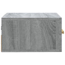 væghængt sengebord 35x35x20 cm grå sonoma-eg