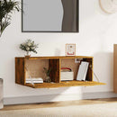 vægskab 100x36,5x35 cm konstrueret træ røget sonoma-eg
