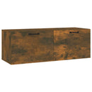 vægskab 100x36,5x35 cm konstrueret træ røget egetræsfinish
