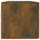 vægskab 100x36,5x35 cm konstrueret træ røget egetræsfinish