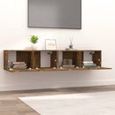 tv-skabe 2 stk. 80x30x30 cm konstrueret træ røget egetræ