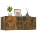 tv-skabe 2 stk. 80x30x30 cm konstrueret træ røget egetræ