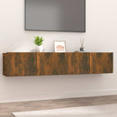 tv-skabe 2 stk. 80x30x30 cm konstrueret træ røget egetræ