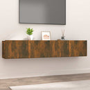 tv-skabe 2 stk. 80x30x30 cm konstrueret træ røget egetræ