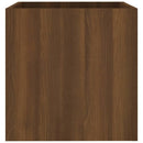 plantekasse 40x40x40 cm konstrueret træ brun egetræsfarve