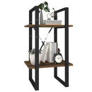 bogreol m. 2 hylder 40x30x70 cm konstrueret træ brun egetræ
