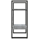 bogreol m. 2 hylder 60x30x70 cm konstrueret træ grå sonoma
