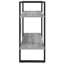 bogreol m. 2 hylder 80x30x70 cm konstrueret træ grå sonoma