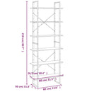 reol 80x30x210 cm konstrueret træ grå sonoma-eg