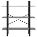 bogreol 100x30x105 cm konstrueret træ grå sonoma-eg
