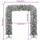 juleguirlande med sne buefacon 240 cm