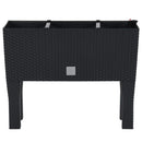 høj plantekasse 60x25x46 cm PP-rattan antracitgrå