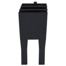 høj plantekasse 60x25x46 cm PP-rattan antracitgrå